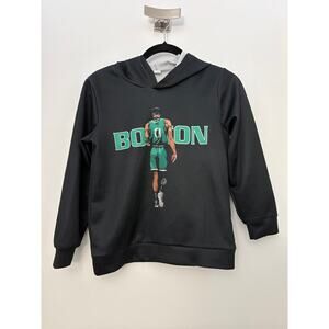 Boston Celtics Jayson Tatum Black Hoodie Sweatshirt Size 9-10 Youth EUC